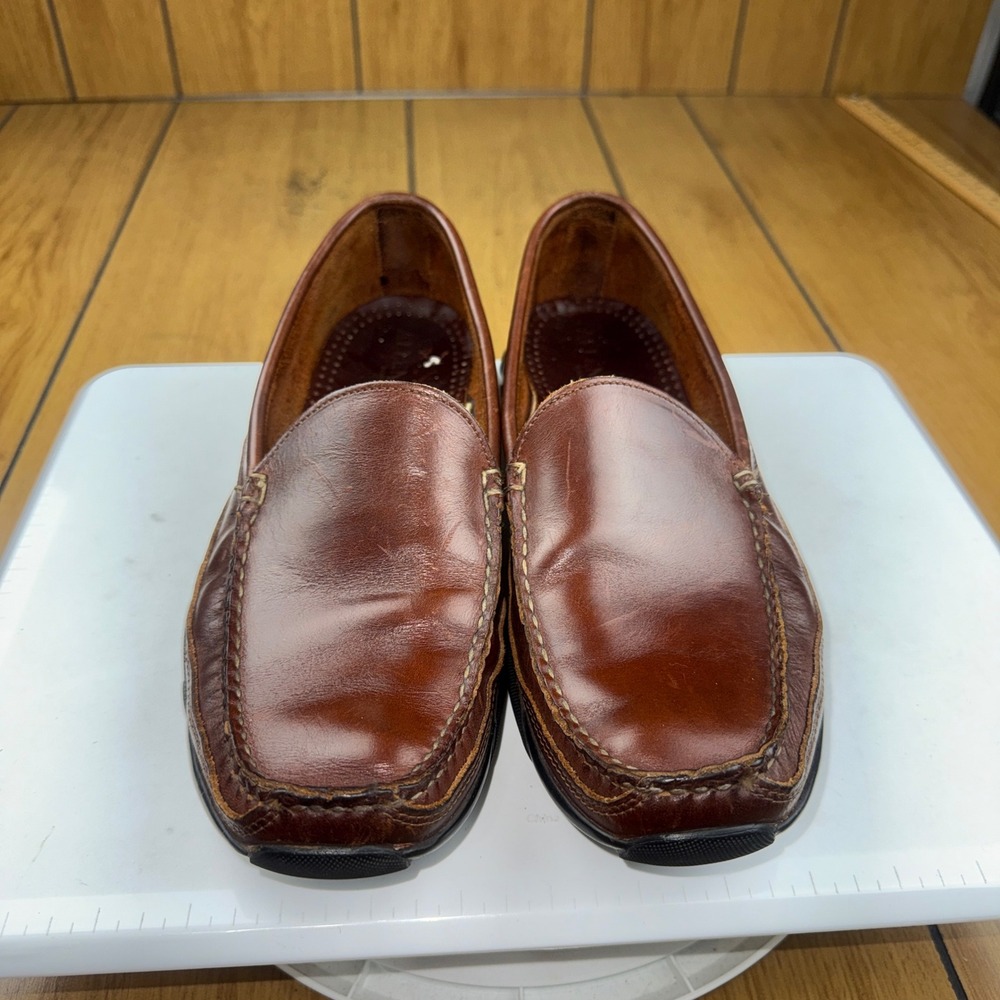 Allen Edmonds Boulder Brown Leather Venetian Driving Loafers Mens 10.5 D 40023
